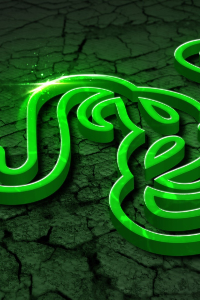 Символика игры Razer на зеленом фоне