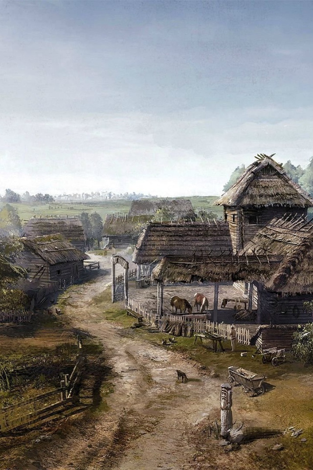 Деревня в игре The Witcher 3 Wild Hunt