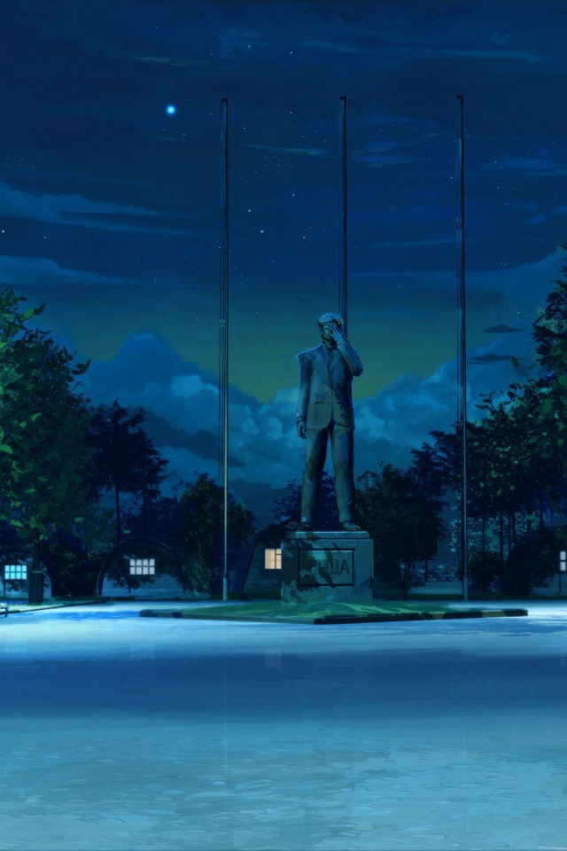 Городская площадь в игре Бесконечное лето