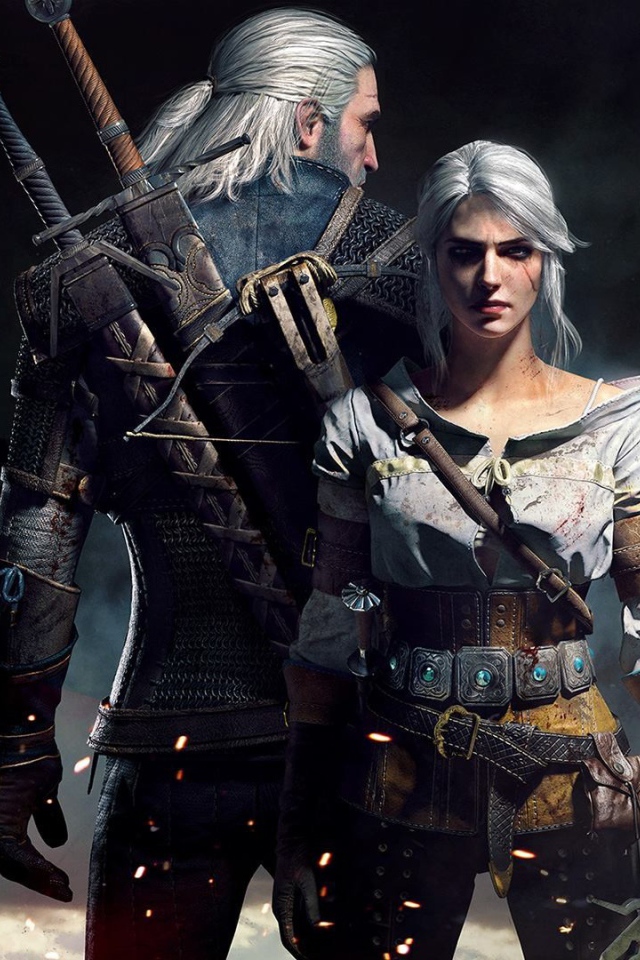 Два персонажа игры The Witcher 3 Wild Hunt