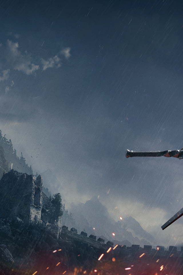 Два меча, игра The Witcher 3