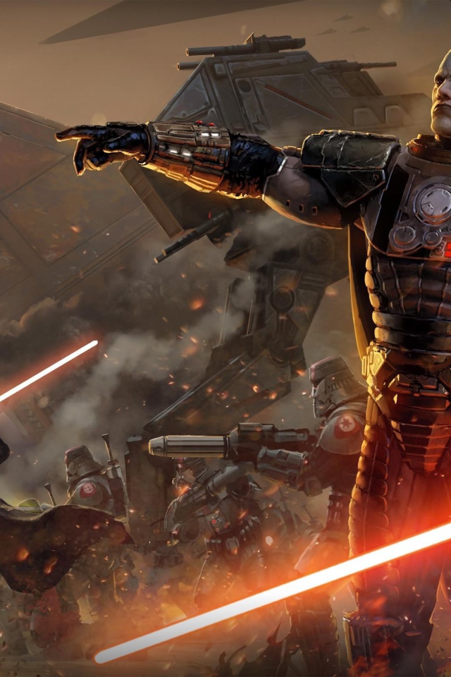 Воин со световым мечом в игре Star Wars The Old Republic