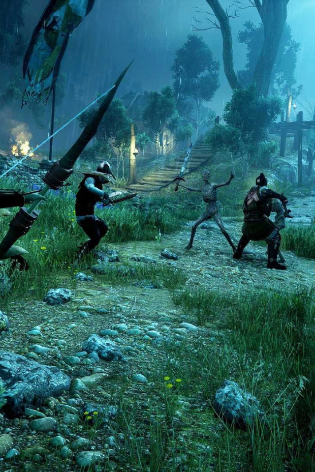 Воины идут в атаку в игре Dragon Age Inquisition