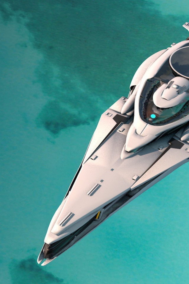 Белый корабль в игре Star Citizen