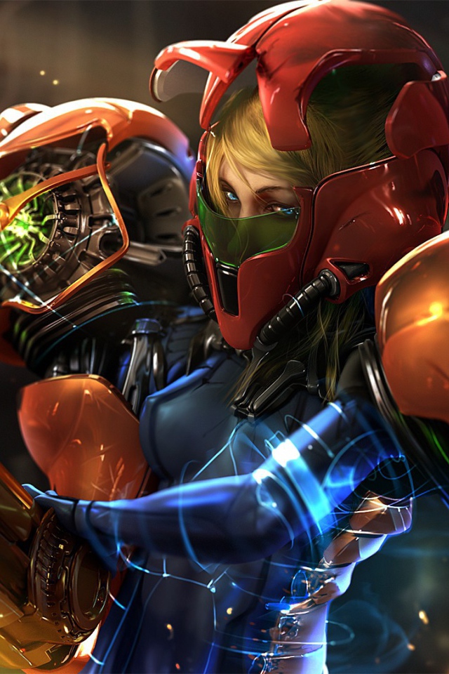 Девушка воин из игры Metroid