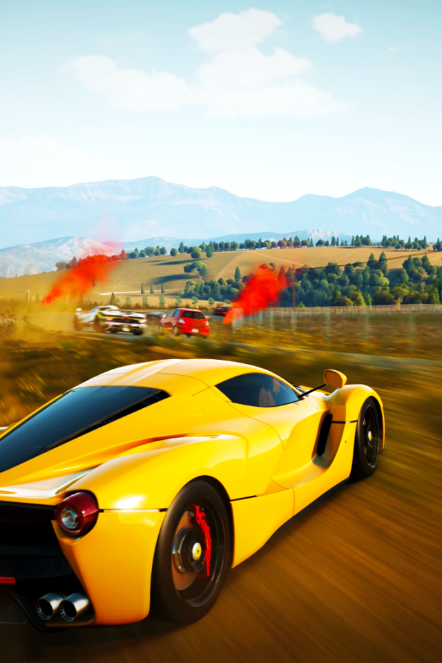Желтый Феррари в игре Forza Horizon