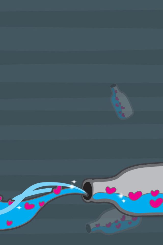 Сердечки в бутылке