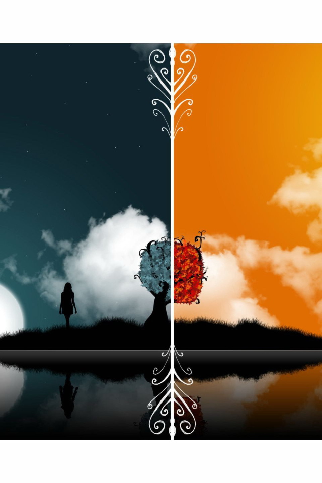 Мужчина и женщина, день и ночь