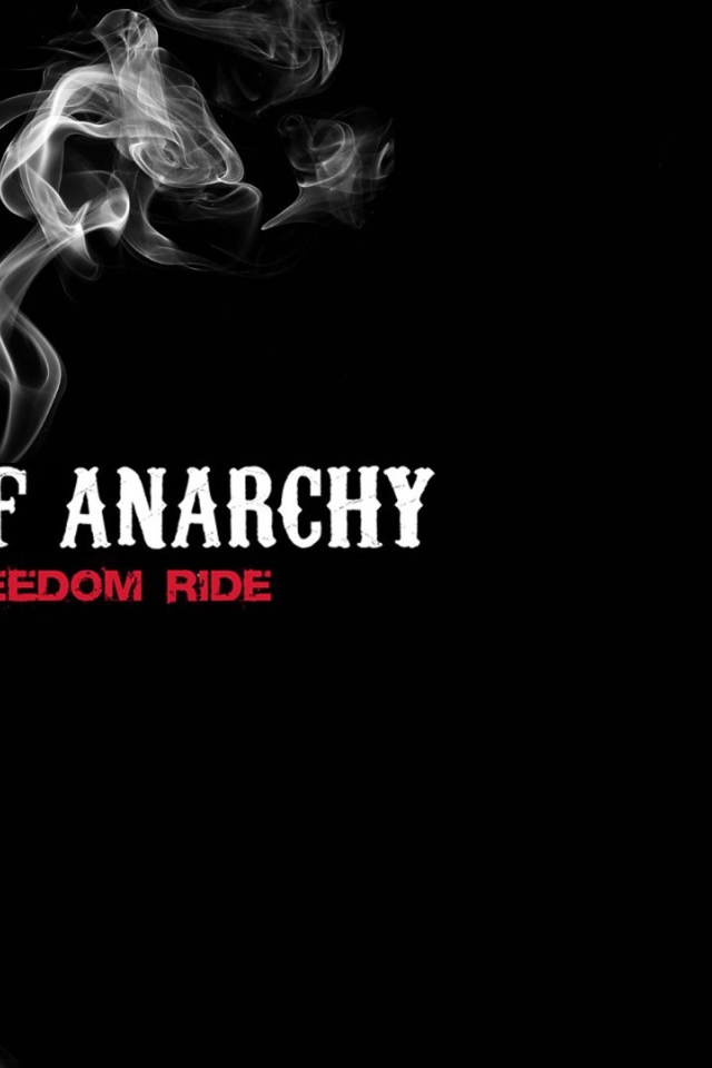 Черный фон постера сериала Сыны анархии