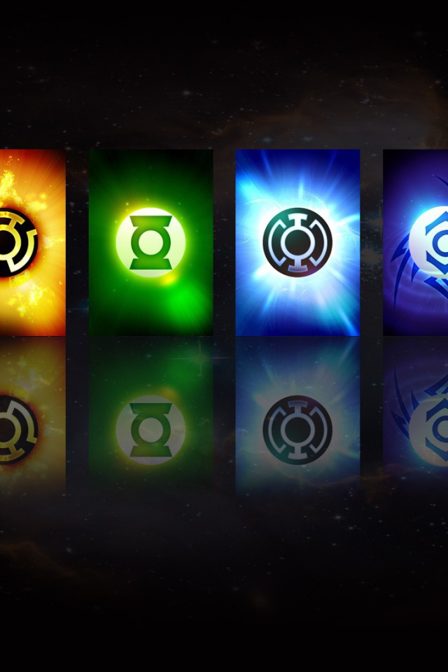 Карточки супергероев из фильма Зелёный Фонарь