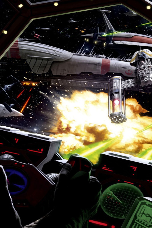 Фан арт битвы из фильма Звездные войны