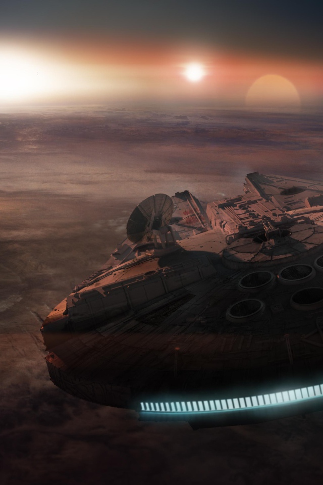 Millenium Falcon садится на планету, Звездные войны