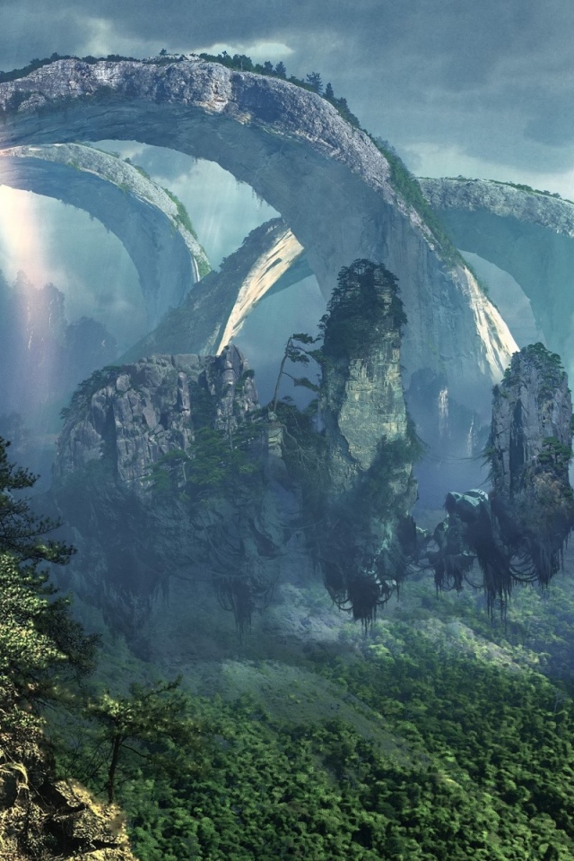 Горный пейзаж из фильма Аватар