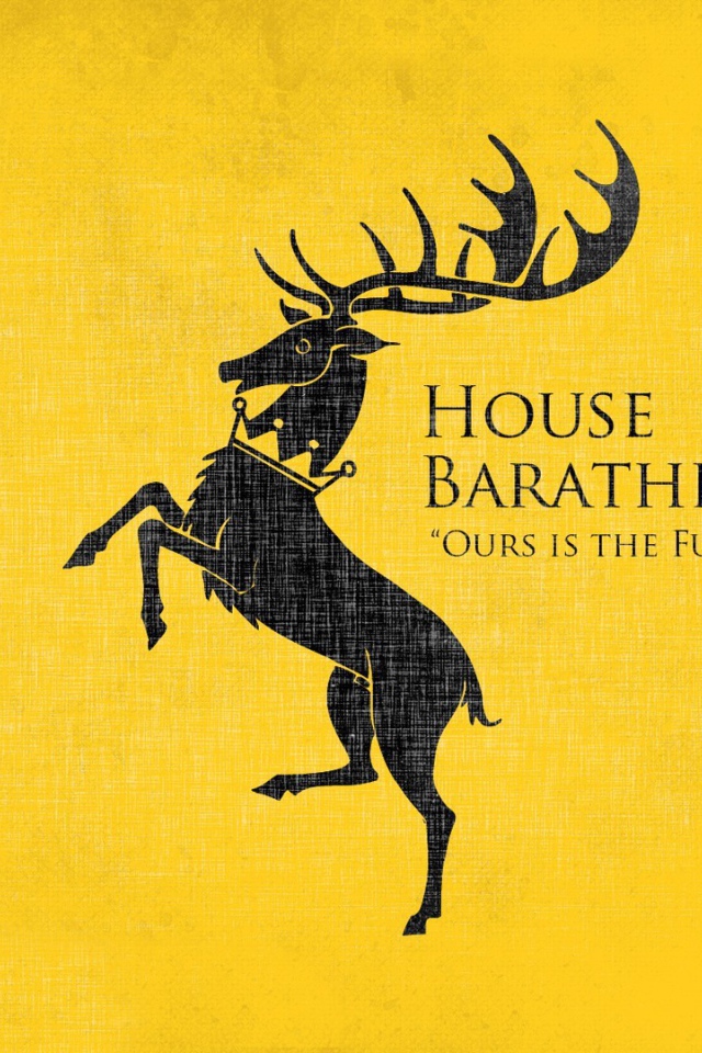 Силуэт оленя на желтом фоне, Игры престолов