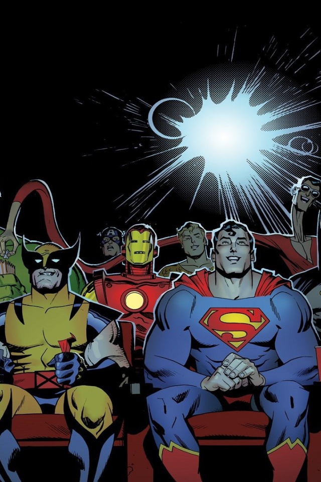 Супергерои смотрят кино