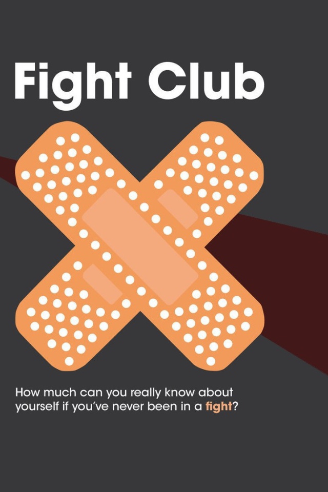 Пластыри на постере фильма Бойцовский клуб