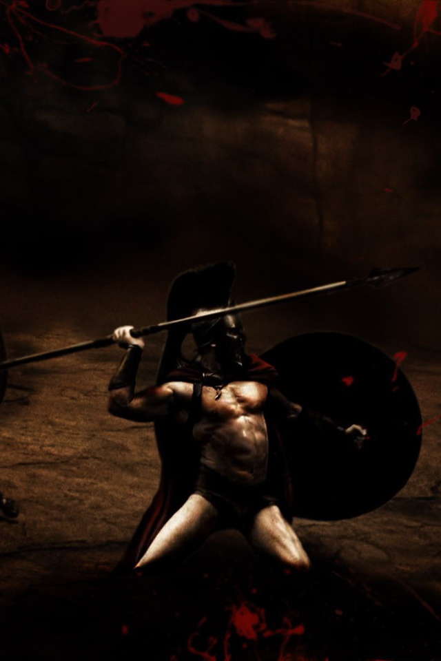 Солдаты метают копья, 300 спартанцев