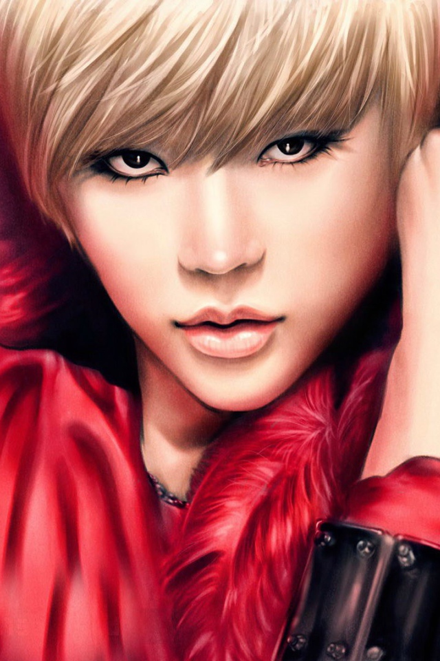 Блондинка в меховой накидке, группа Girls’ Generation