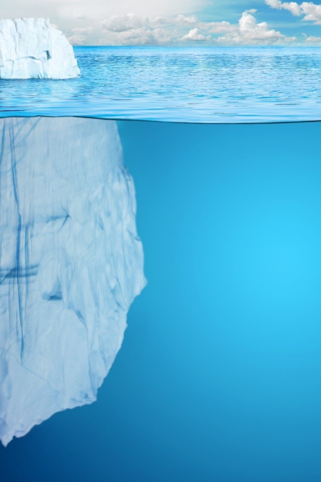 Айсберг скрыт под водой