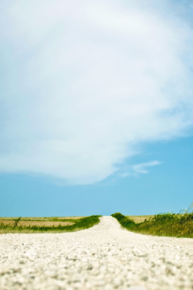 Дорога из белой гальки