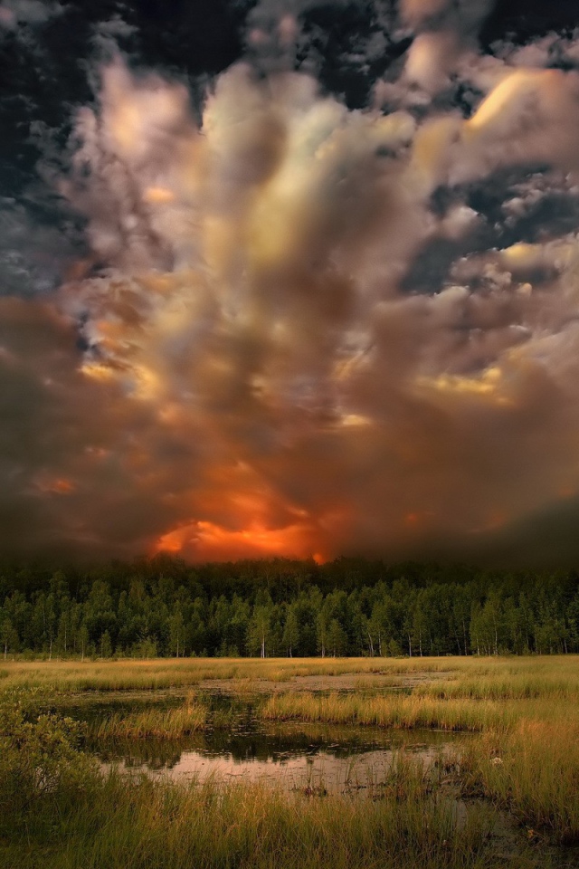 Приближение грозовых облаков