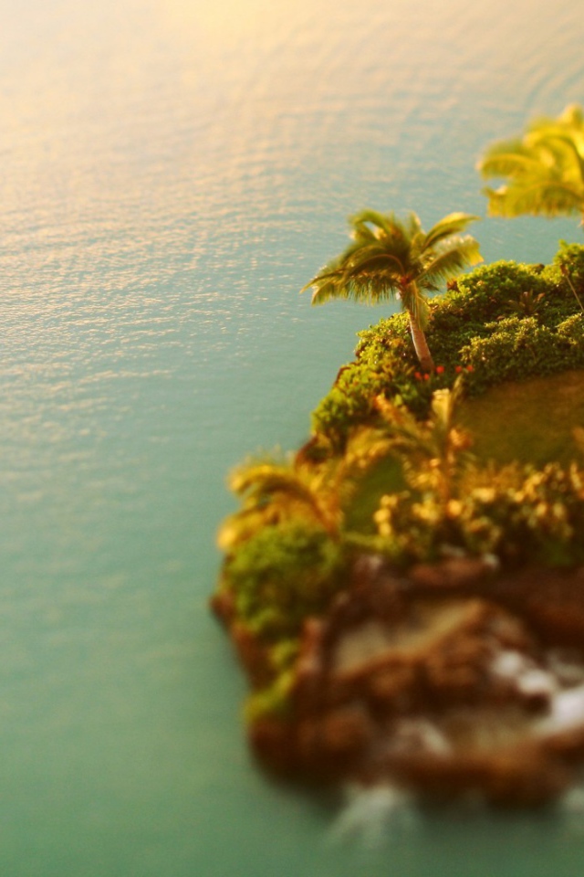 Одинокий зеленый островок