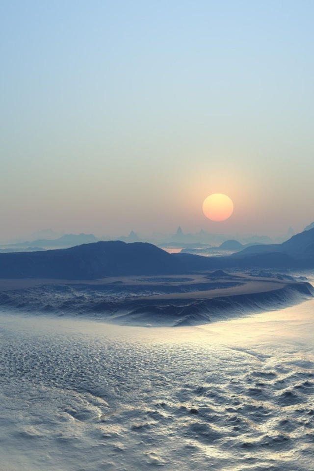 Скованное льдами плоскогорье