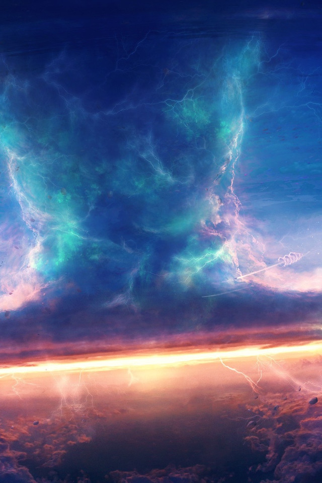 Электрическое торнадо в небе