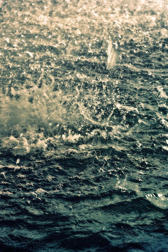 Дождь на озере