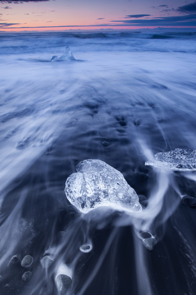 Лед на берегу Исландии