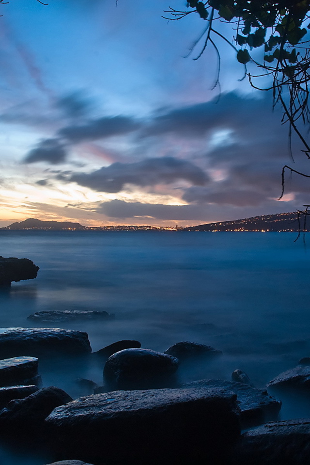 Голубой тон заката