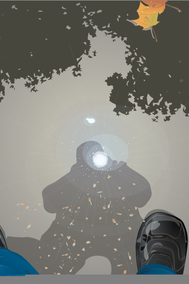 Отражение человека в воде