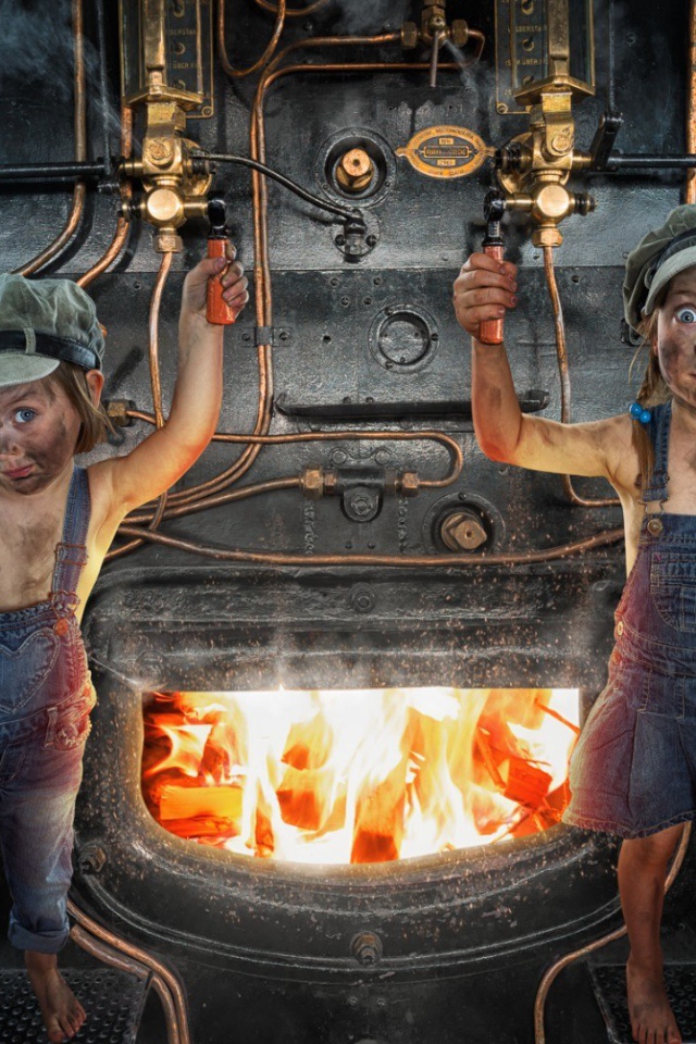 Два юных кочегара