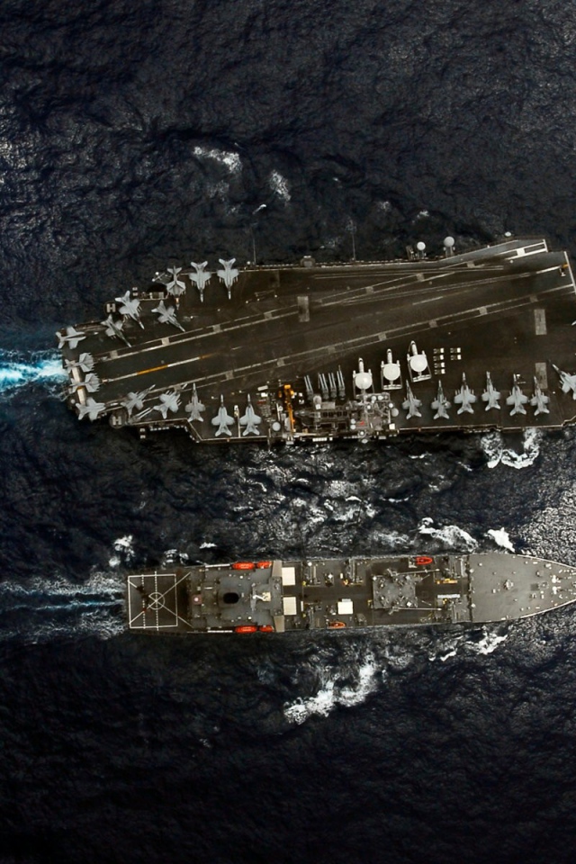 Фото авианосца с высоты
