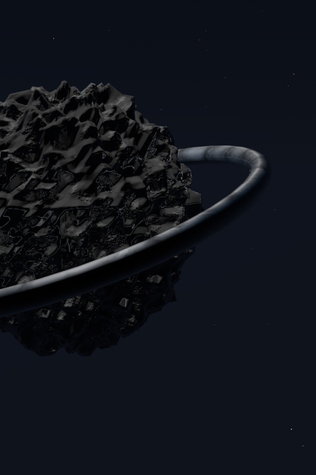 3Д модель планеты с кольцом