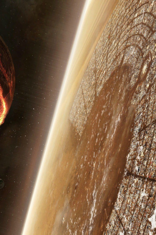 Огромный город на планете