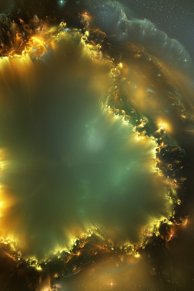 Пылающая звездная туманность