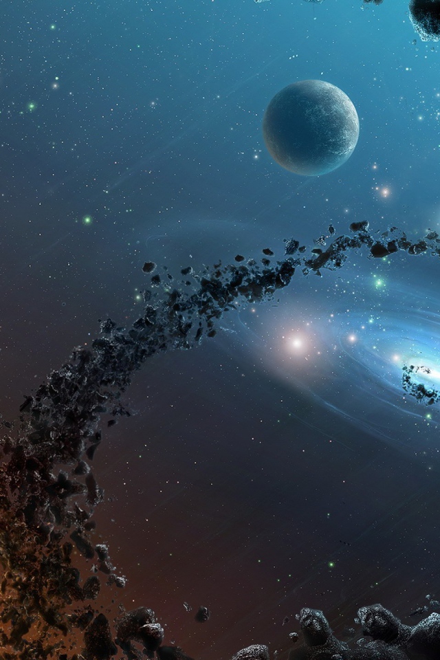 Цепь астероидов между галактиками