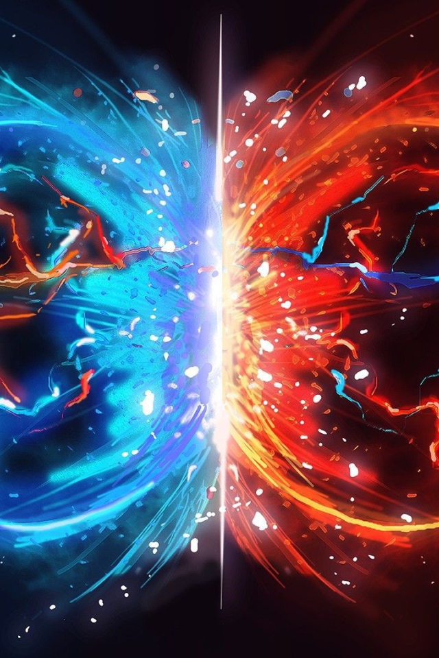 Столкновение огненой и ледяной планет