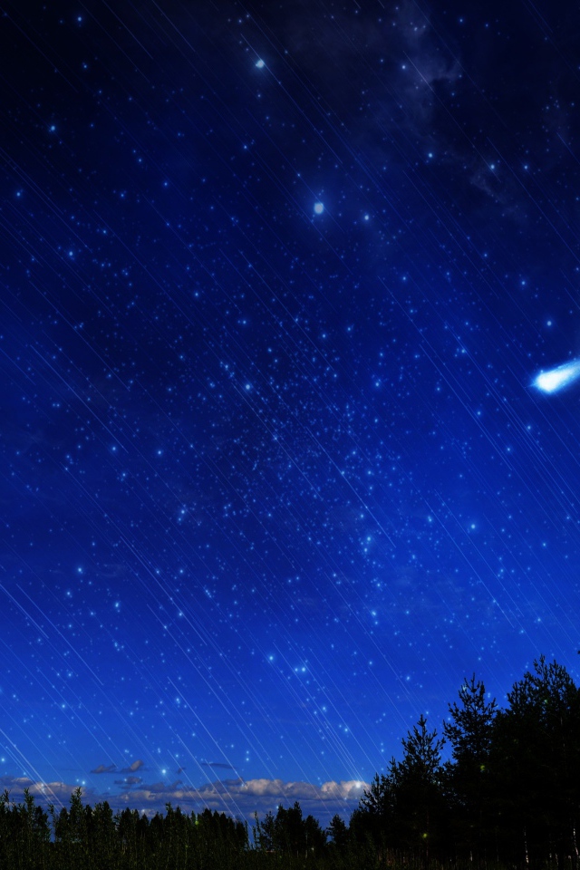 Комета на звездном небе