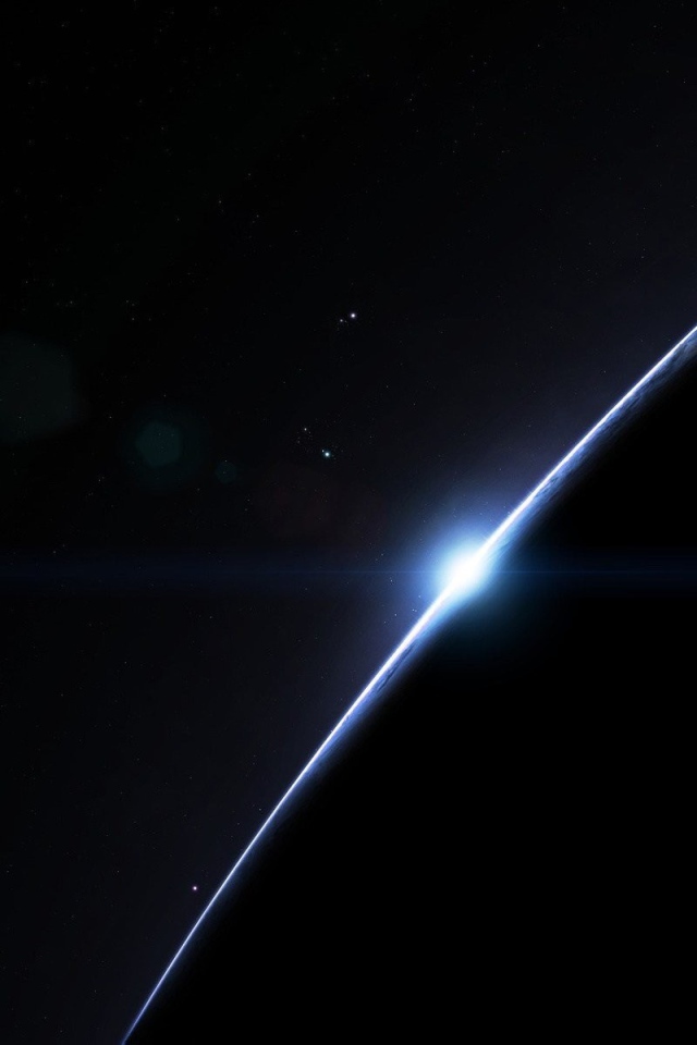 Бриллиантовое кольцо затмения в космосе