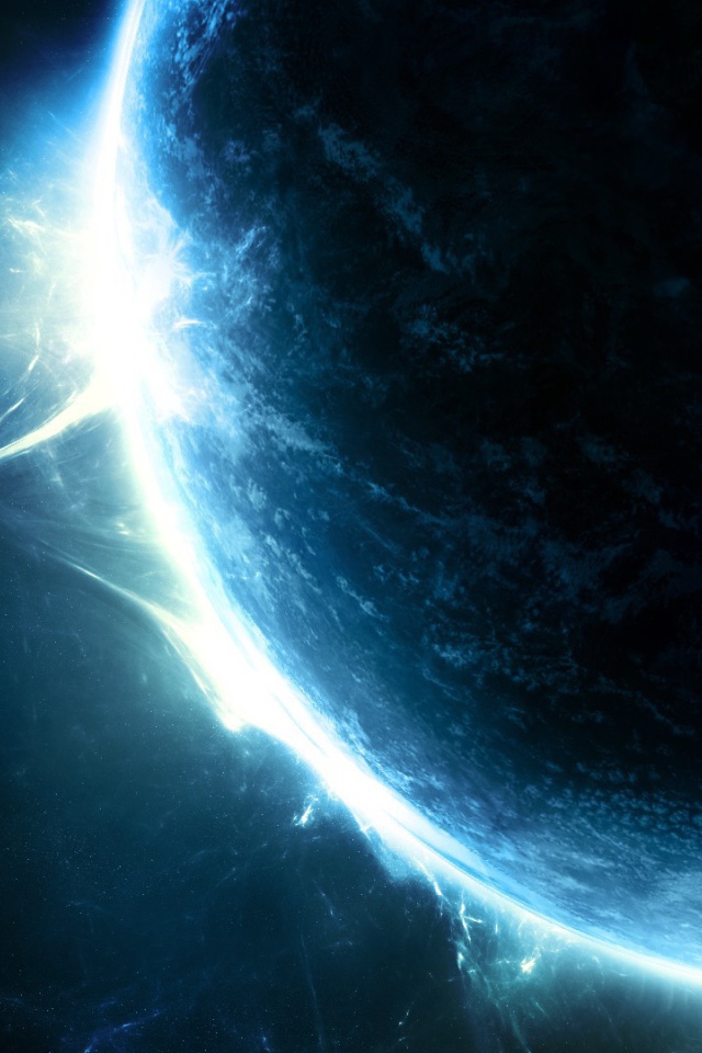 Огненная голубая планета