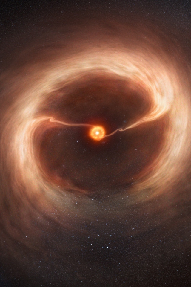 Галактическая линза в космосе