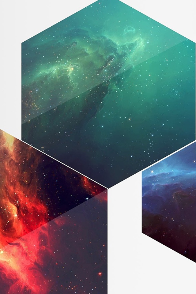 Галактики в шестиугольниках