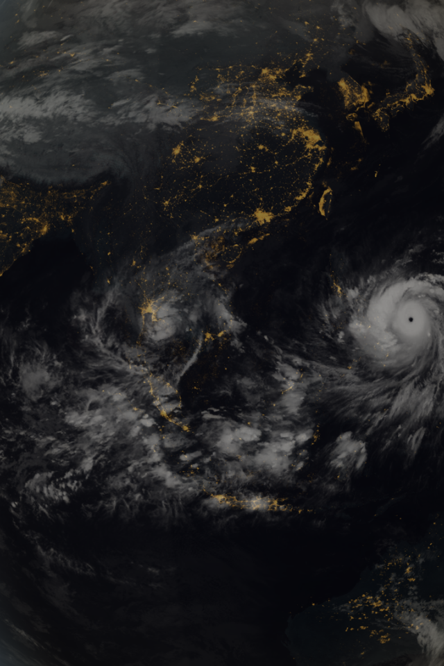 Ночные огни в Азии