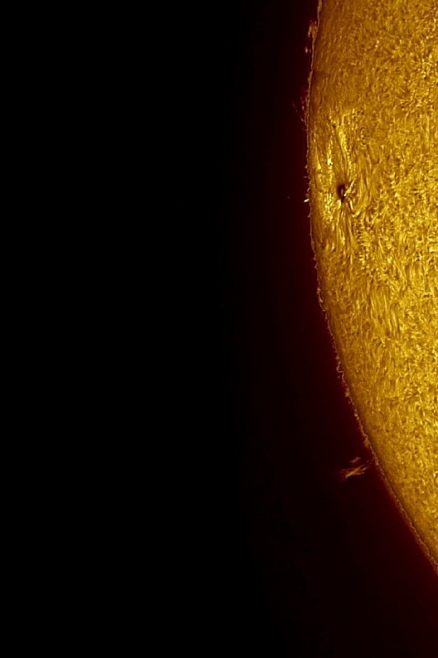 Фотография Солнца с планетой