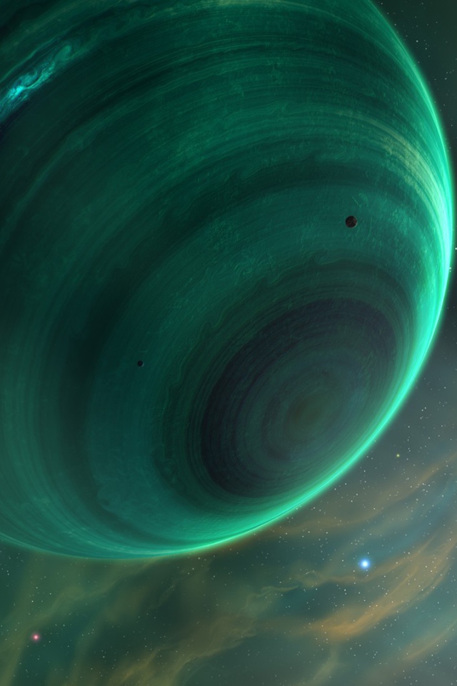 Быстрое вращение зеленой планеты