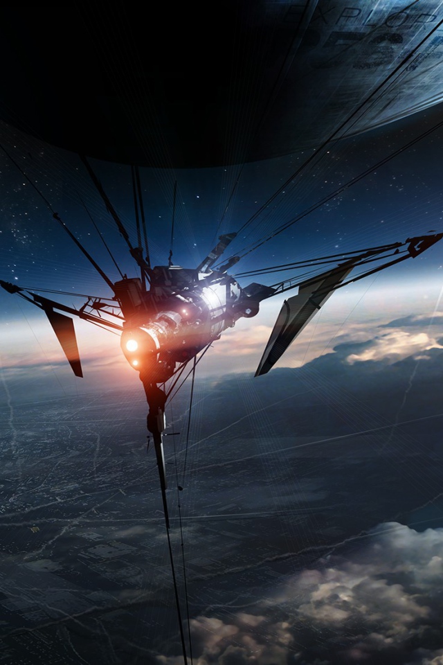 Космический аппарат над землей