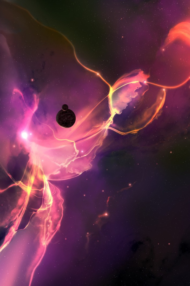 Всплеск розовой космической плазмы