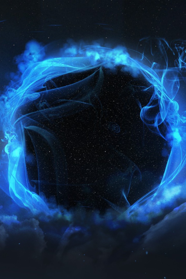 Черная дыра в голубой дымке